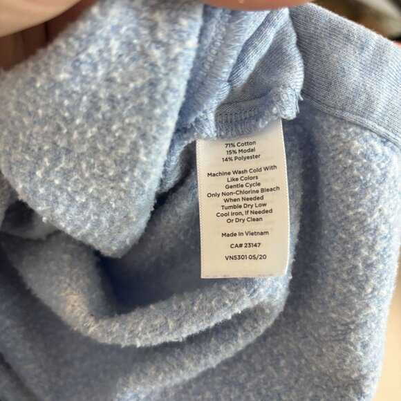 Talbots Womens M Blue Cowl Neck Pullover Sweater With Button Cuffs Cozy Blend - Picture 6 of 6